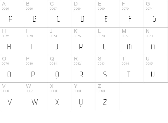Danthin uppercase A-Z preview