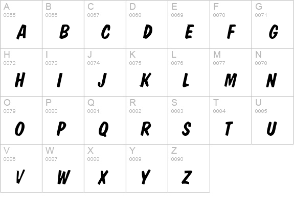 Danto Lite BoldItalic uppercase A-Z preview