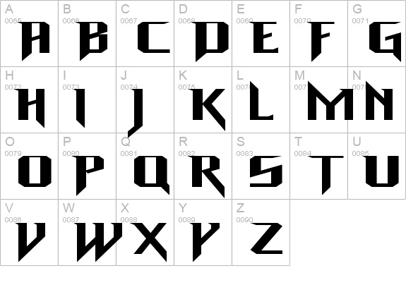 Daredevil uppercase A-Z preview