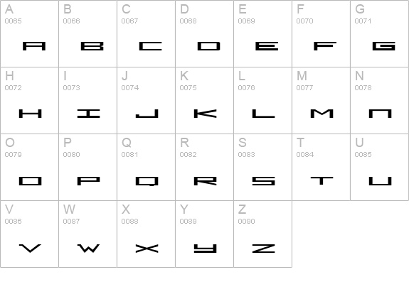 Dark Empire uppercase A-Z preview