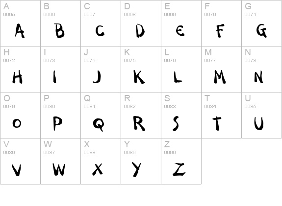 Dark Half BTN uppercase A-Z preview