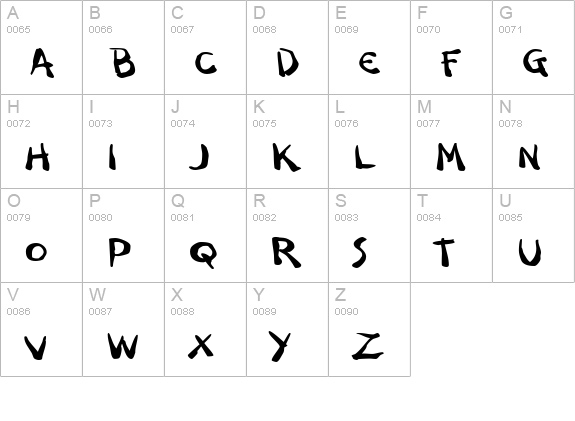 Dark Half BTN Ext uppercase A-Z preview