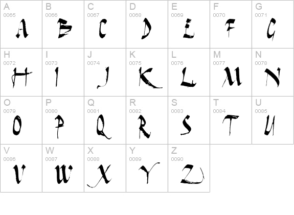Dark Horse uppercase A-Z preview