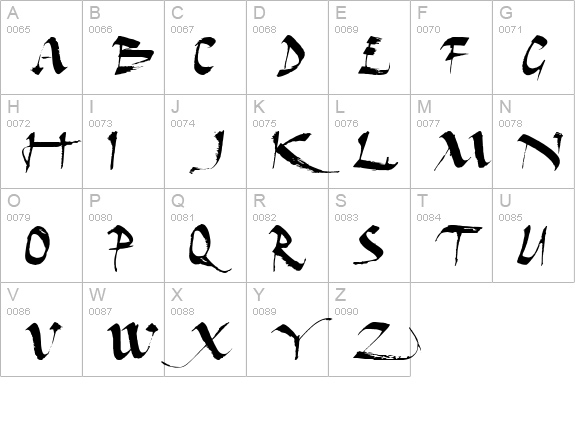 Dark Horse Expanded uppercase A-Z preview