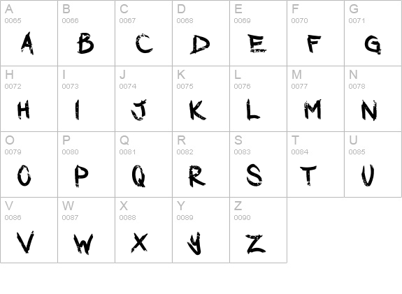 Dark Waters Regular uppercase A-Z preview