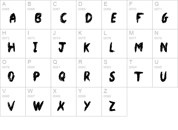 Dark World uppercase A-Z preview