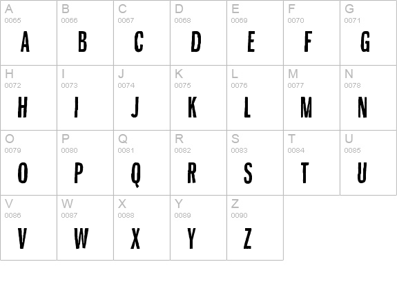 Darkheart-Regular uppercase A-Z preview