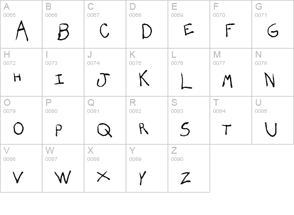 Darlin BTN uppercase A-Z preview