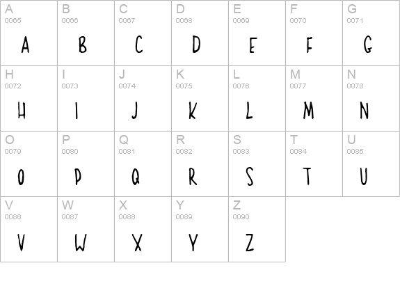 Darling Nikki uppercase A-Z preview