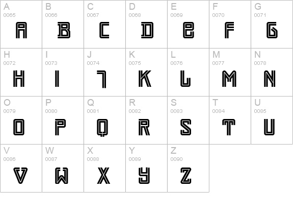 Darmstadt Arts NF uppercase A-Z preview