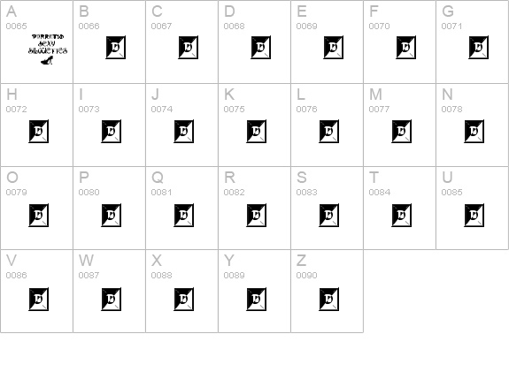Darrians Sexy Silouettes uppercase A-Z preview