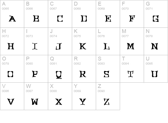 Dartmoor uppercase A-Z preview