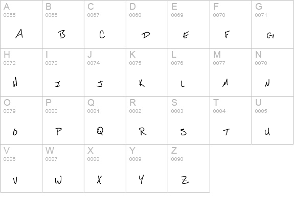 Daryl Short uppercase A-Z preview