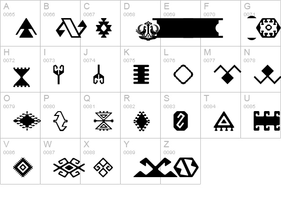 Dastafarin-Regular uppercase A-Z preview