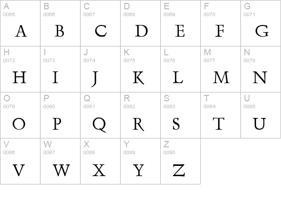 Dauphin uppercase A-Z preview