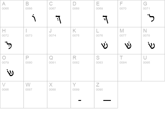David Backslanted Italic uppercase A-Z preview