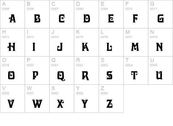 DavidaD uppercase A-Z preview