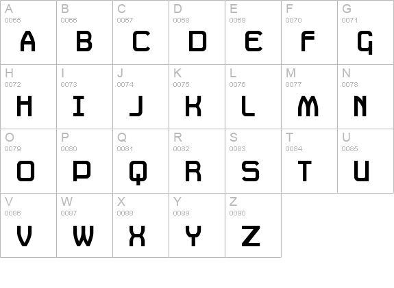 Daville uppercase A-Z preview