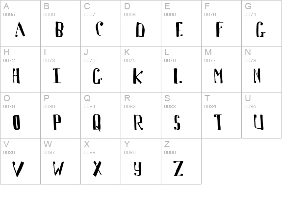 Davis uppercase A-Z preview