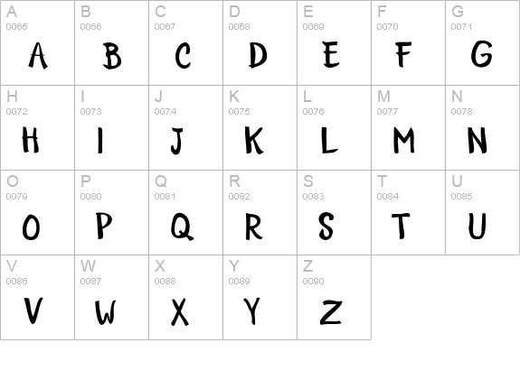 daviya uppercase A-Z preview