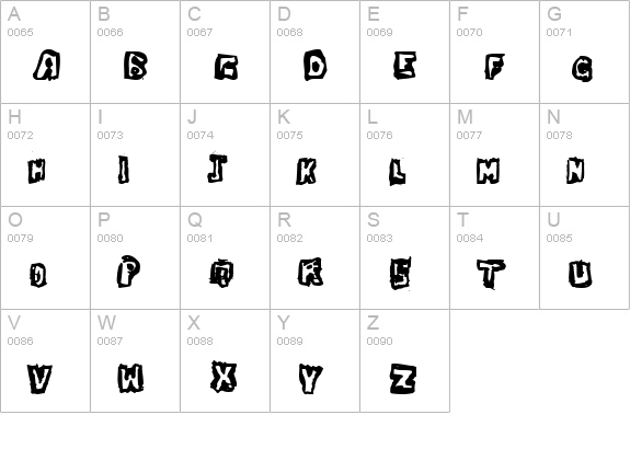Dawg Box uppercase A-Z preview