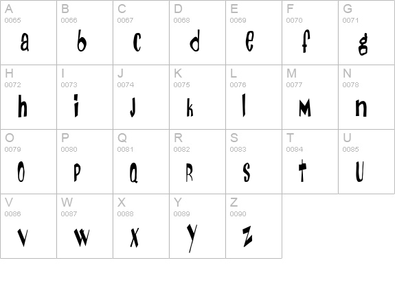Day Of The Tentacle uppercase A-Z preview