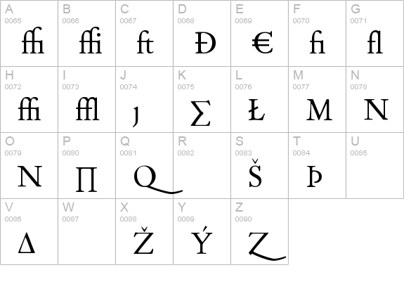 Day Roman - Expert uppercase A-Z preview