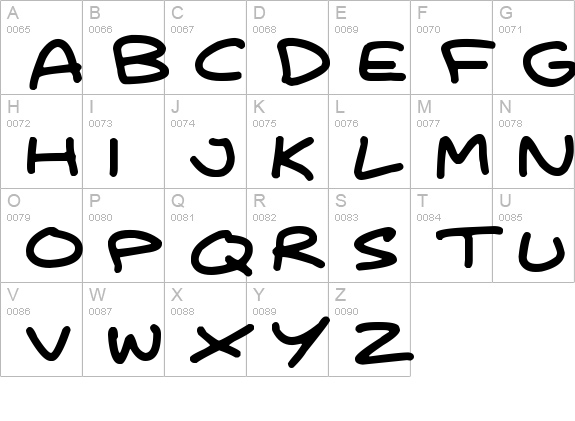 Daydreamer
 uppercase A-Z preview