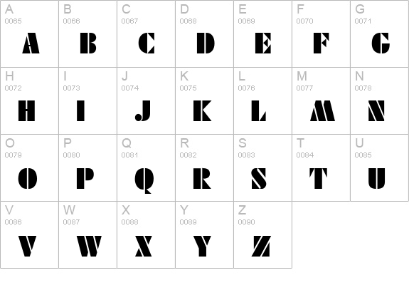 Dayton Regular uppercase A-Z preview