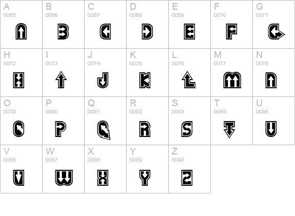 Dazey uppercase A-Z preview