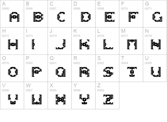 Dazzle Ships uppercase A-Z preview