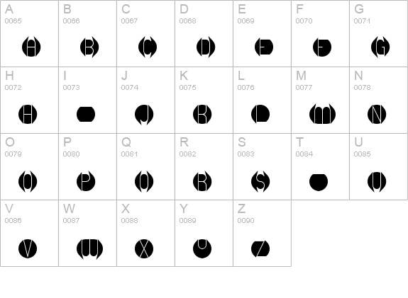 DB Layer 1 BRK uppercase A-Z preview