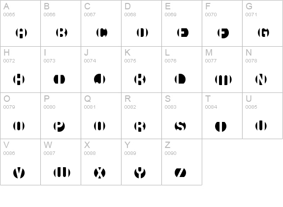 DB Layer 3 BRK uppercase A-Z preview