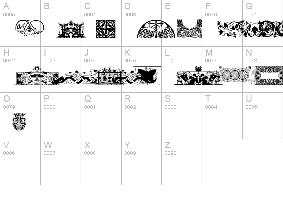 DBL Celtic uppercase A-Z preview