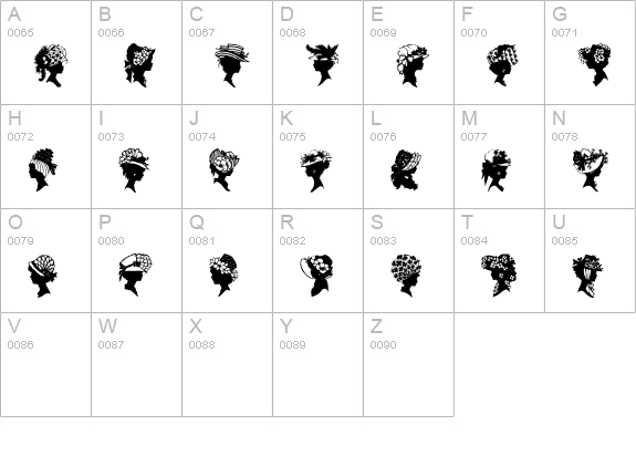 DBL Faces from the past uppercase A-Z preview