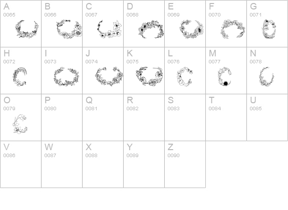 DBL Flower Delight uppercase A-Z preview