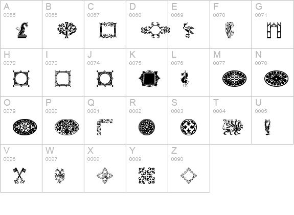 DBL MedievalDesign uppercase A-Z preview