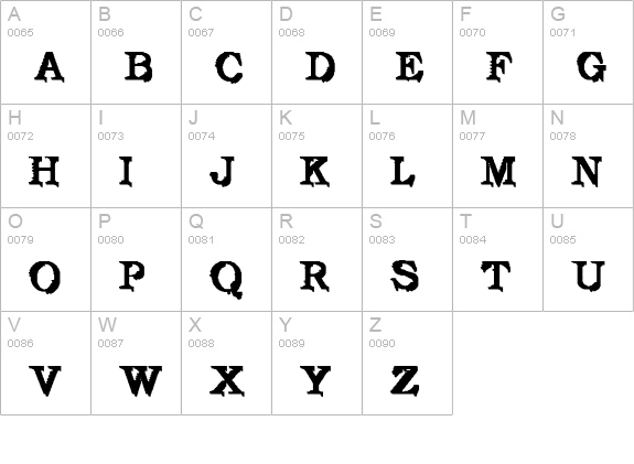 De Futura uppercase A-Z preview