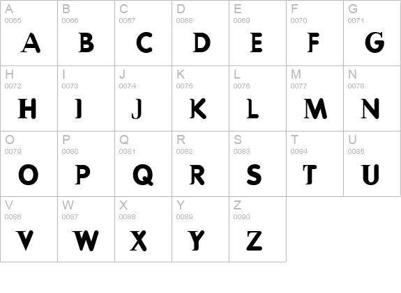 DeadHistoryBold Bold uppercase A-Z preview