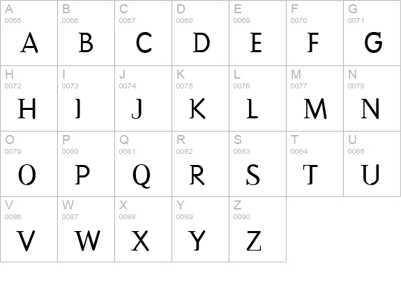 DeadHistoryRoman Regular uppercase A-Z preview