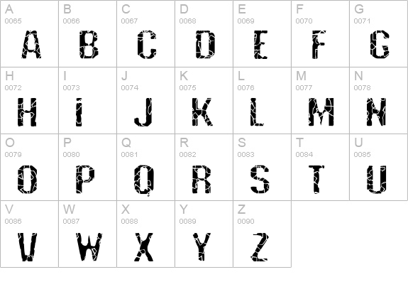 DEADLINE uppercase A-Z preview