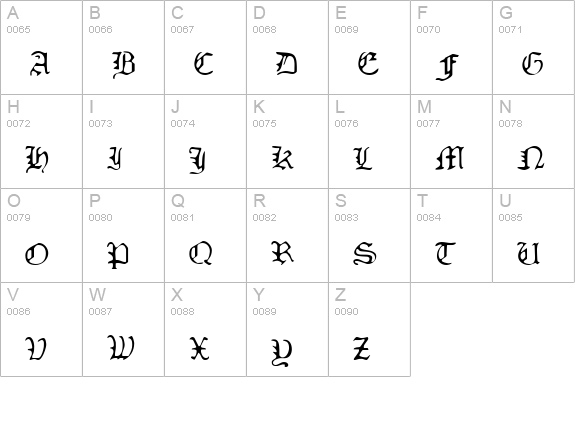 Deadly Breakfast uppercase A-Z preview