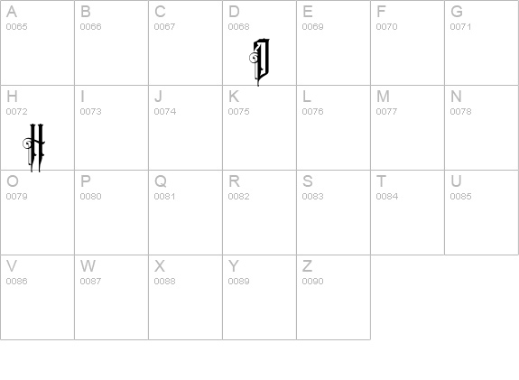 Deadly Heat uppercase A-Z preview