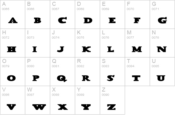 DeadMuleCanyon uppercase A-Z preview