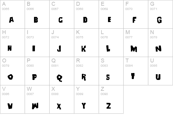 Deanna uppercase A-Z preview