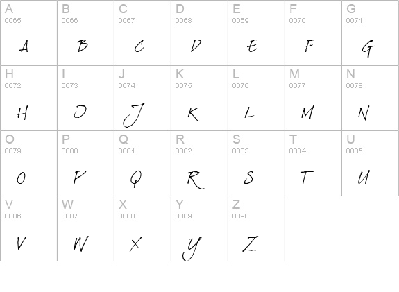 dearJoe Italic uppercase A-Z preview