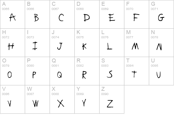 DearKatieNBP uppercase A-Z preview