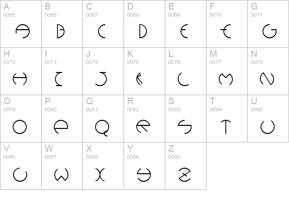 Debevic uppercase A-Z preview