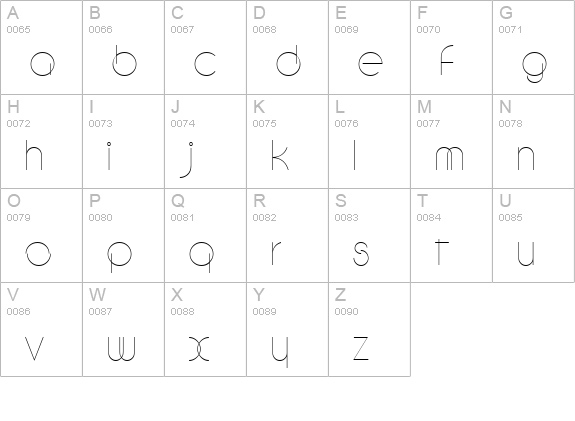 Debevic Circular uppercase A-Z preview