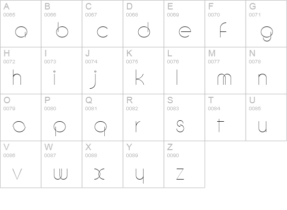 DebevicCircular uppercase A-Z preview
